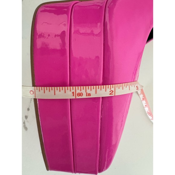 Liliana Pink Patent Leather Platform Stilettos 6" Heel Size 9 - Picture 13 of 13